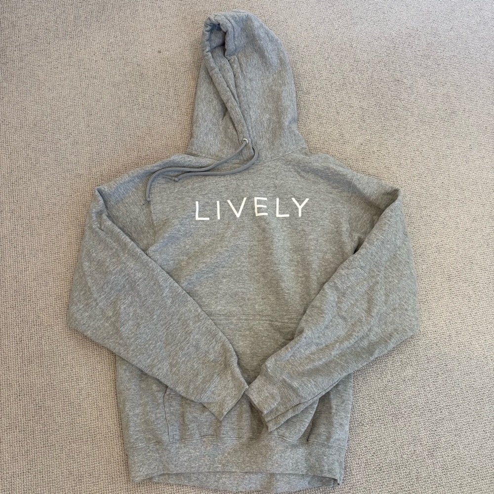 Lively Gray Hoodie with White Logo